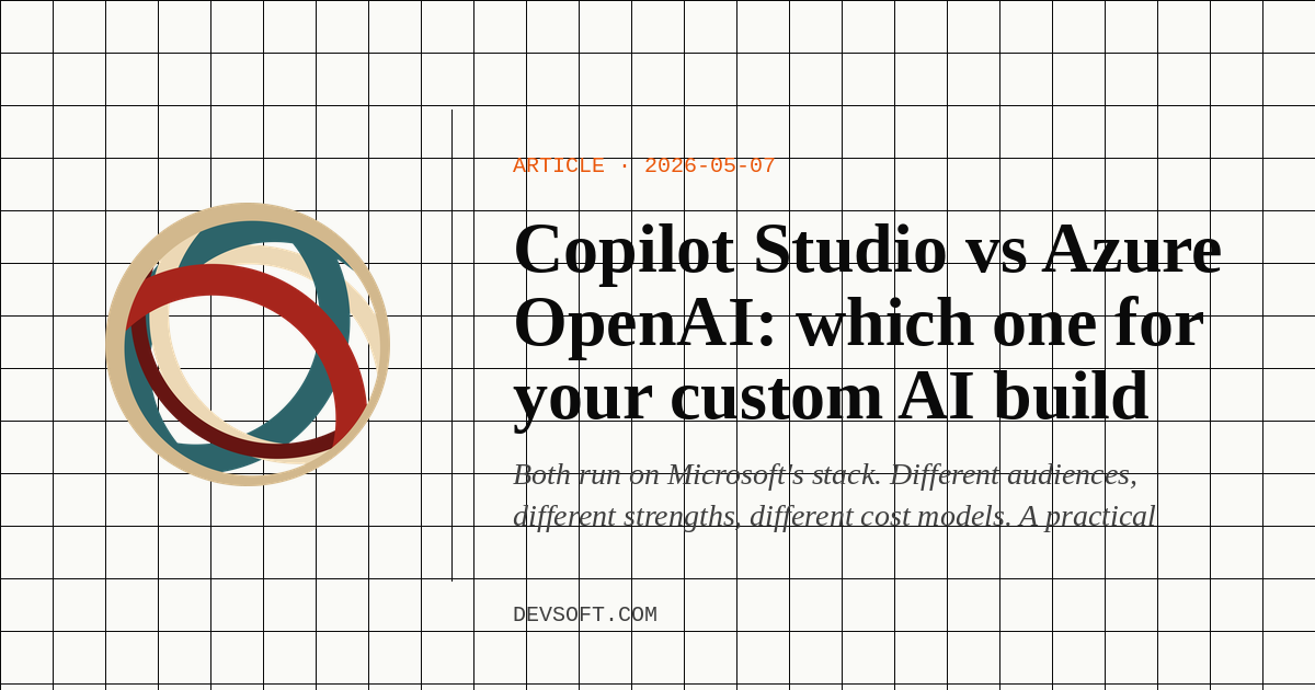 Copilot Studio vs Azure OpenAI: which one for your custom AI build ...